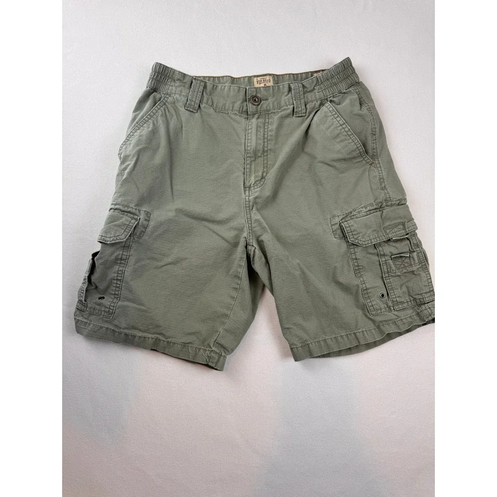 RedHead Cargo Shorts 32 Sage Green Ripstop Cotton Hiking Utility Outdoor Fishing